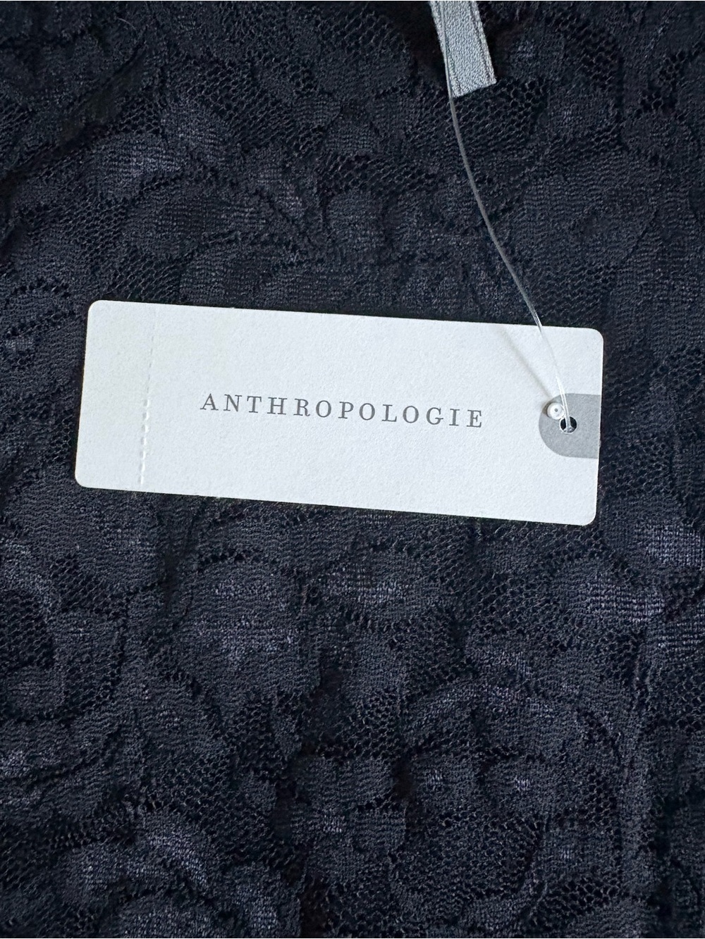 Anthropologie Black Floral Lace Long-Sleeve Top - Picture 3 of 7